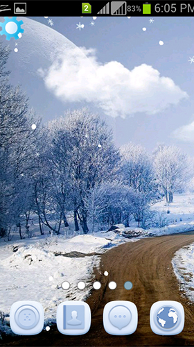 Chute de neige d'hiver  - télécharger gratuit un fond d'écran animé Paysage pour le portable.