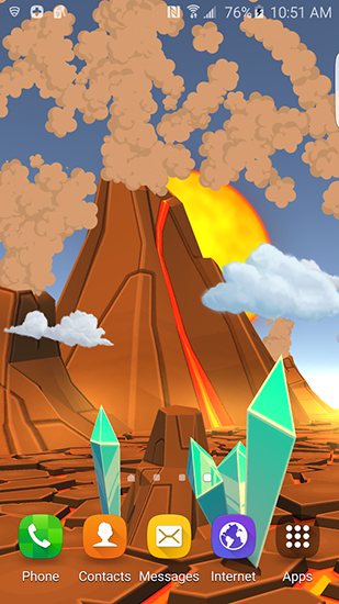 Volcan de cartoon 3D  - télécharger gratuit un fond d'écran animé Paysage pour le portable.
