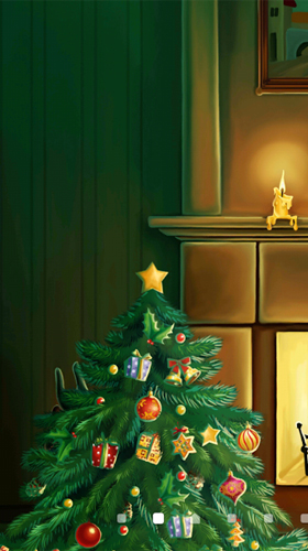 Télécharger Cheminée de Noël , fond d'écran animé gratuit pour Android sur le bureau. 