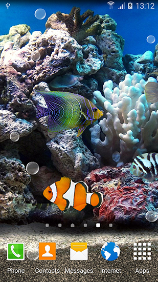 Poissons de corail 3D - télécharger gratuit un fond d'écran animé pour le portable.
