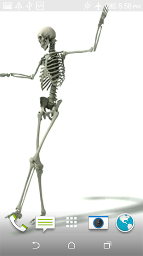 Télécharger Squelette dansant , fond d'écran animé gratuit pour Android sur le bureau. 