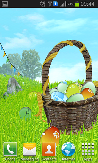 Télécharger gratuitement le fond d'écran animé Pâques: Prairie  sur les portables et les tablettes Android.
