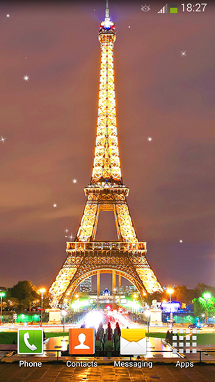 Nuit à Paris  - télécharger gratuit un fond d'écran animé pour le portable.