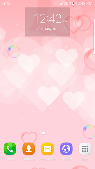 Télécharger gratuitement le fond d'écran animé Amour lilas et rose sur les portables et les tablettes Android.