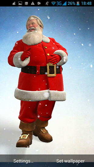 Santa 3D - télécharger gratuit un fond d'écran animé pour le portable.