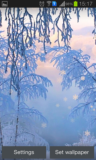 Neige blanche en hiver - télécharger gratuit un fond d'écran animé Paysage pour le portable.