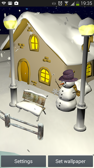 Chute de neige 3D - télécharger gratuit un fond d'écran animé Paysage pour le portable.