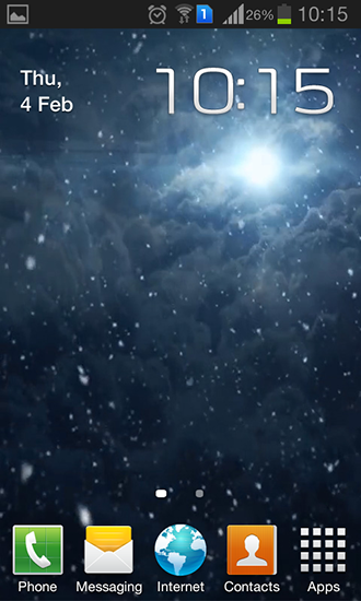 Chute de neige de nuit - télécharger gratuit un fond d'écran animé Paysage pour le portable.