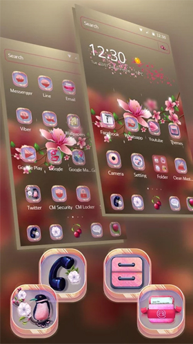 Télécharger Sakura transparent , fond d'écran animé gratuit pour Android sur le bureau. 