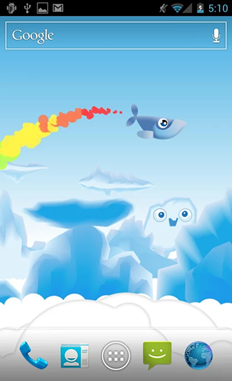Télécharger gratuitement le fond d'écran animé Voyage de la baleine  sur les portables et les tablettes Android.