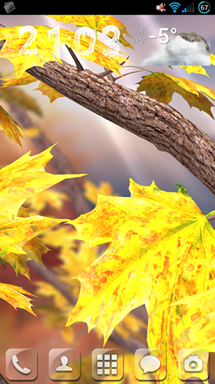 Télécharger L`arbre d`automne , fond d'écran animé gratuit pour Android sur le bureau. 