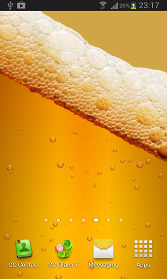 Télécharger Bière et niveau de la batterie , fond d'écran animé gratuit pour Android sur le bureau. 