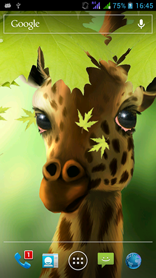 Télécharger Girafe HD, fond d'écran animé gratuit pour Android sur le bureau. 