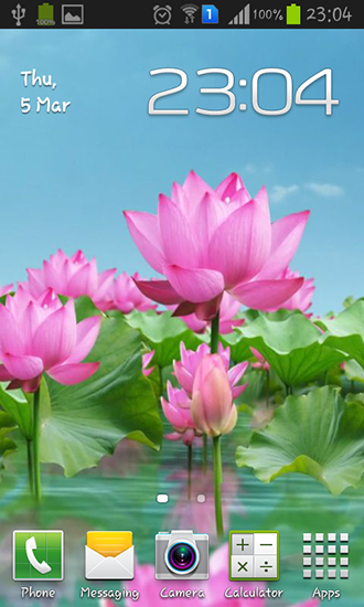 Télécharger Etang avec des lotus, fond d'écran animé gratuit pour Android sur le bureau. 