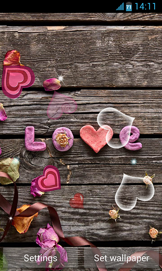 Télécharger Coeurs de l'amour , fond d'écran animé gratuit pour Android sur le bureau. 