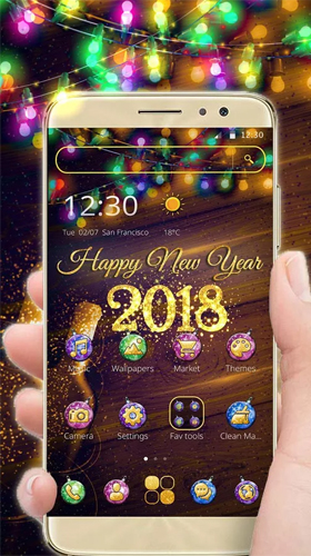 La capture d'écran Nouvel an 2018  pour le portable et la tablette.