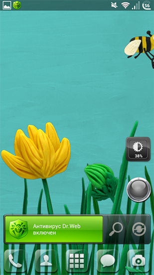 Télécharger Fleurs en pâte à modeler , fond d'écran animé gratuit pour Android sur le bureau. 