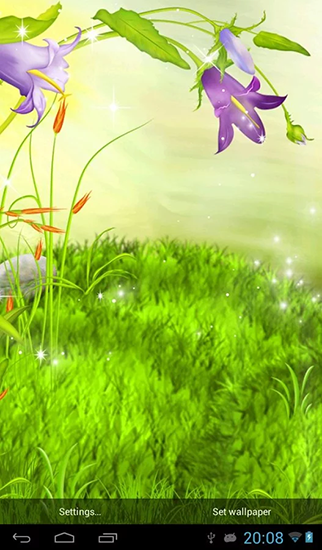 Télécharger Fleurs brillantes, fond d'écran animé gratuit pour Android sur le bureau. 