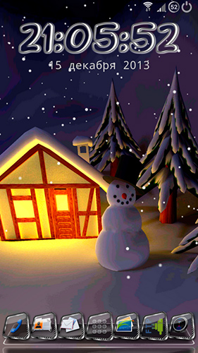 Télécharger La neige hivernale 3D, fond d'écran animé gratuit pour Android sur le bureau. 