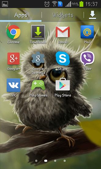 La capture d'écran Oiselet de la chouette pour le portable et la tablette.
