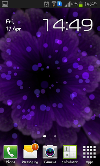 La capture d'écran Fleur violette pour le portable et la tablette.