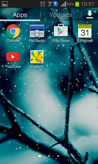 La capture d'écran Chute de neige pour le portable et la tablette.