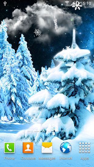 La capture d'écran Forêt d'hiver 2015  pour le portable et la tablette.