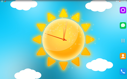 Horloge avec la prévision météo de soleil