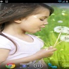 Outre le fond d'écran animé Cascade magique bleue  pour Android téléchargez l'apk gratuit de screensaver Fille et dent-de-lion .