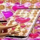 Téléchargez Coeurs d'or élégants de diamants  sur Android et d'autres fonds d'écran animés gratuits pour Acer Liquid E.