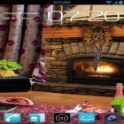 Outre le fond d'écran animé Chat Scottish fold  pour Android téléchargez l'apk gratuit de screensaver La cheminée romantique.