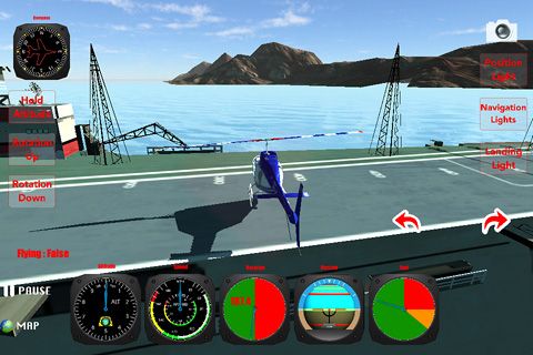 Hélicoptère: Simulateur des vols 3D